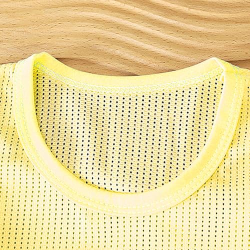 Toddler Boys Hollow Mesh Tank Top Lightweight Sleeveless Breathable Athletic T Shirts with Holes Solid Sport Shirt4