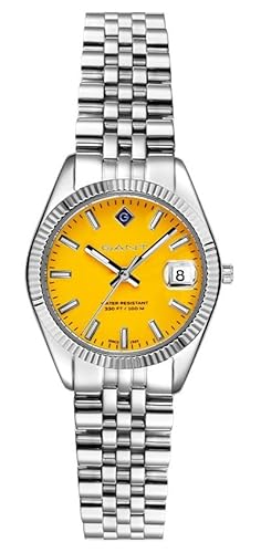 GANT Reloj Sussex Mini para Mujer (28 mm), Esfera Amarilla y Brazalete de Acero Inoxidable G181009 GANT Reloj Sussex Mini para Mujer (28 mm), Esfera Amarilla y Brazalete de Acero Inoxidable G181009