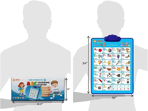 Miniatura 28 de Just Smarty Tabla de pared del alfabeto, para niños de 1 a 3 años, ABC y 123, aprendizaje, regalo educativo para 1, 2, 3, 4 y 5 años, terapia