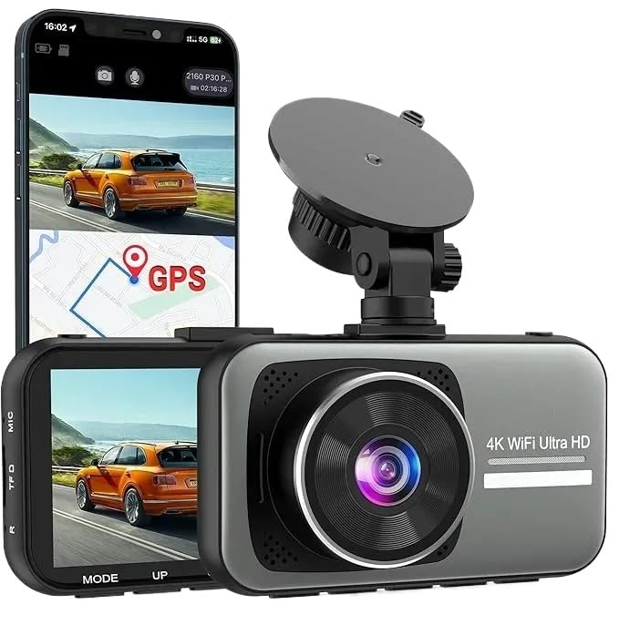 sonovax 4k dashcam(Grabación Dual de 3 Pulgadas + WiFi)