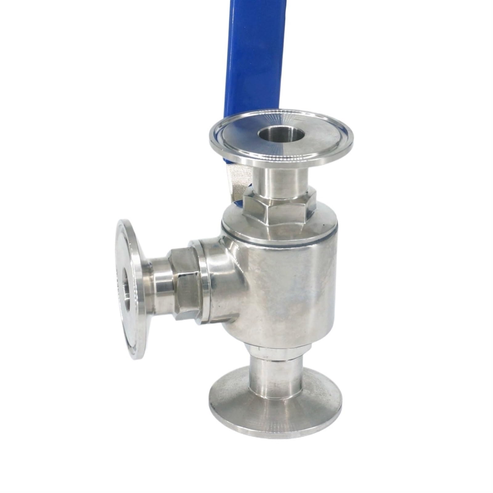 Ajuste de tubo 19mm, 3/4 ", diámetro exterior x 1,5", Tri abrazadera en T, válvula bola puerto T/L 3 vías, mango Manual sanitario acero inoxidable SUS 304, elaboración casera(L-Port)