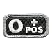 Tactical Blood Type Patches -"Type O Positive" - 2"x1" (Black & White)