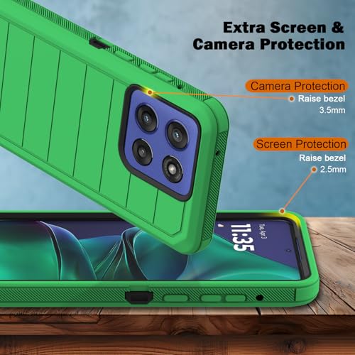 Leptech for Motorola Moto G Stylus 5G 2026/for Moto G Stylus 5G 2025 Case, [Belt Clip Holster Series] Shockproof Protective Phone Cover with 2 Pack Tempered Glass Screen Protector (Green/Black) by Leptech - Used condition - Image 4
