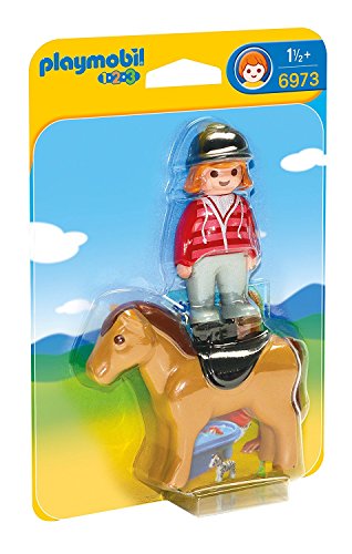 PLAYMOBIL 1.2.3 1.2.3 Jinete con Caballo (6973)