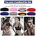 Sweatbands Sports Headband for Men and Women Terry Cloth Moisture Wicking Sports Sweatband for Tennis, Basketball, Running, Gym, Working Out (Black, White, Gray)