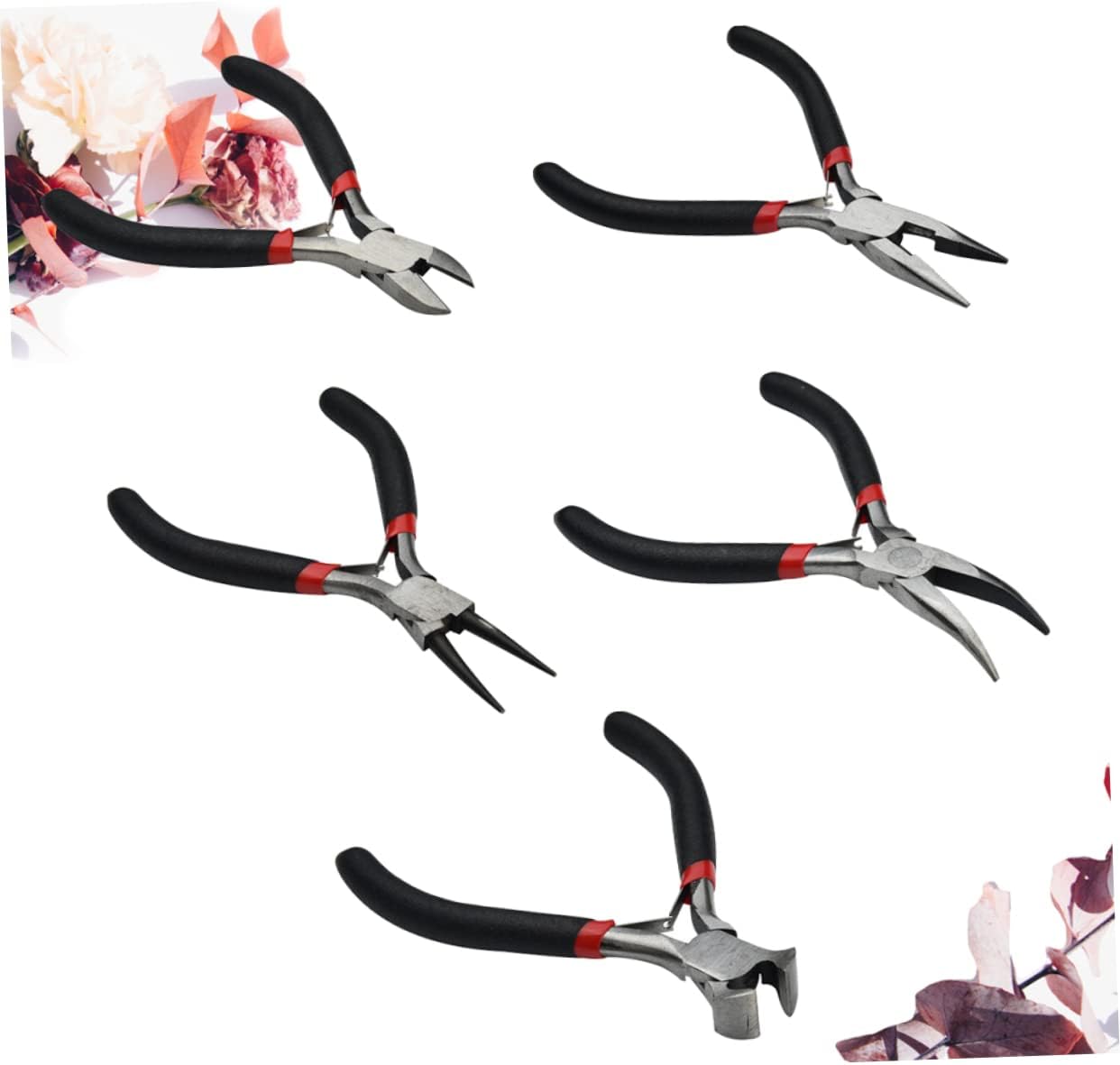 Mini Jewelry Plier Set for DIY Crafts and Repair, 5Pcs