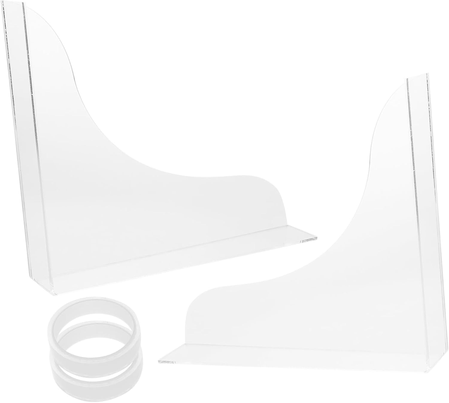 Mobestech 2-Piece Acrylic Shower Splash Guard Set Waterproof Bathtub Water Blocker Adjustable Corner Guards 2 Acrylic Adhesive Tapes for Bathroom Protection