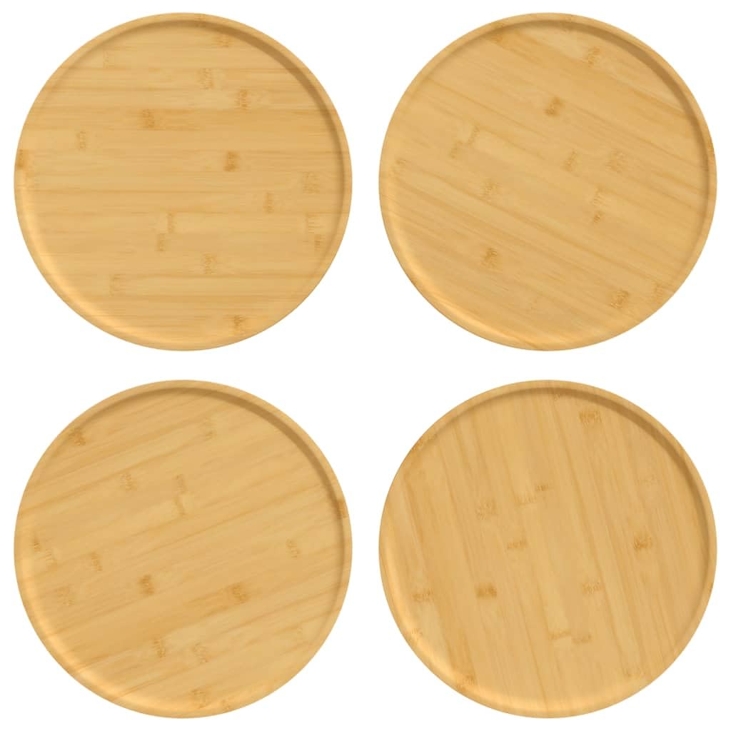 vidaXL Pizzateller 4 Stk. Ø32x1,5 cm Bambus