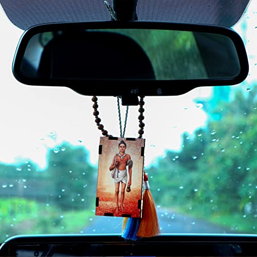 Image of Car Air Freshener Auto Perfume Car Decor Accessory Wood Scent Essential Oil Aroma pendant for Car Mirror Hanging Car Interior Diffusers Exclusive gifts (1 pcs, SANDALWOOD FRAGRANCE)