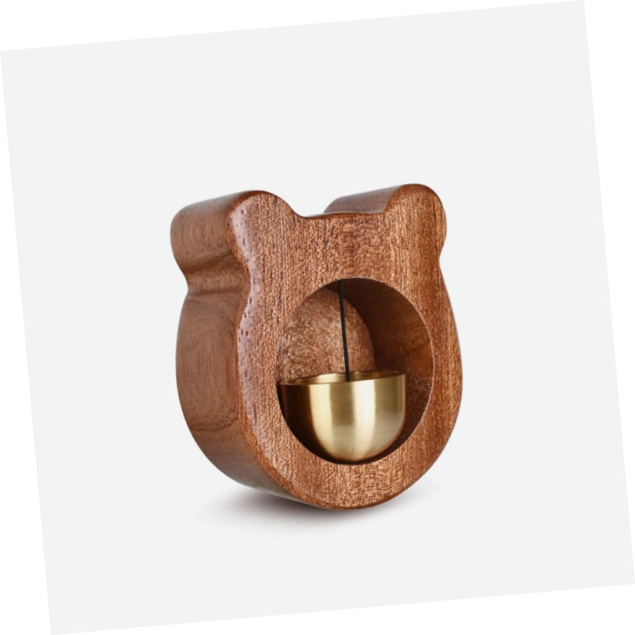 2pcs Wooden Bell Wood Fridge Magnet Ornaments Shopkeeper Door Chime Wood Shopkeepers Bell for Door Iron Household Decor Door Wind Bell Decor Dinner Party Accessories Metal Business