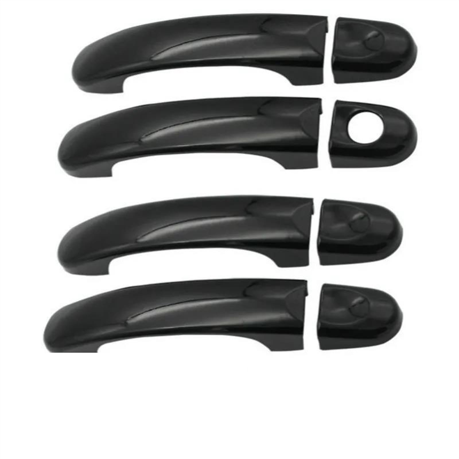 Csspdm Black 1 Car Door Handle Cover Trim For T5 T6 Transporter For Caravelle For Multivan California Chrome(Black 1)