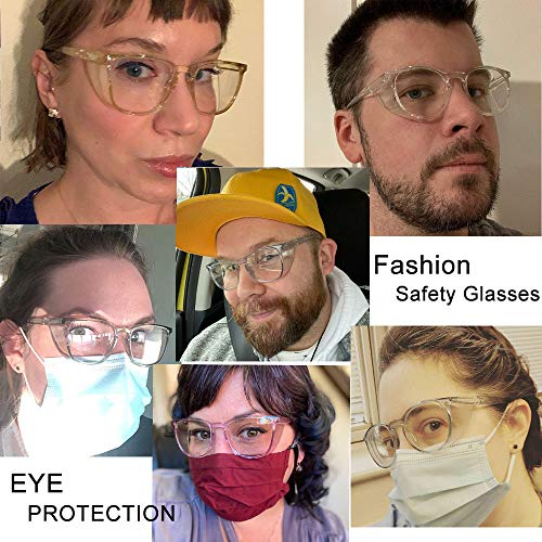 Dollger Safety Glasses Goggles Women Men Saftey Anti Fog Clear Eye Protective Goggles Protection Safety Glasses Transparent Blue #TOP1