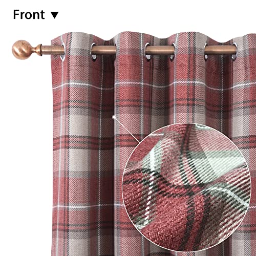 always4u-Plaid-Curtains-Highland-Woolen-Look-Modern-Classic-Window-Drapes-Red-Check-Tartan-Curtains-for-Living-Room-Bedroom-2-Panels-Burgundy-Red-45-63-Inches always4u Plaid Curtains Highland Woolen Look Modern Classic Window Drapes Red Check Tartan Curtains for Living Room Bedroom 2 Panels Burgundy Red 45 63 Inches