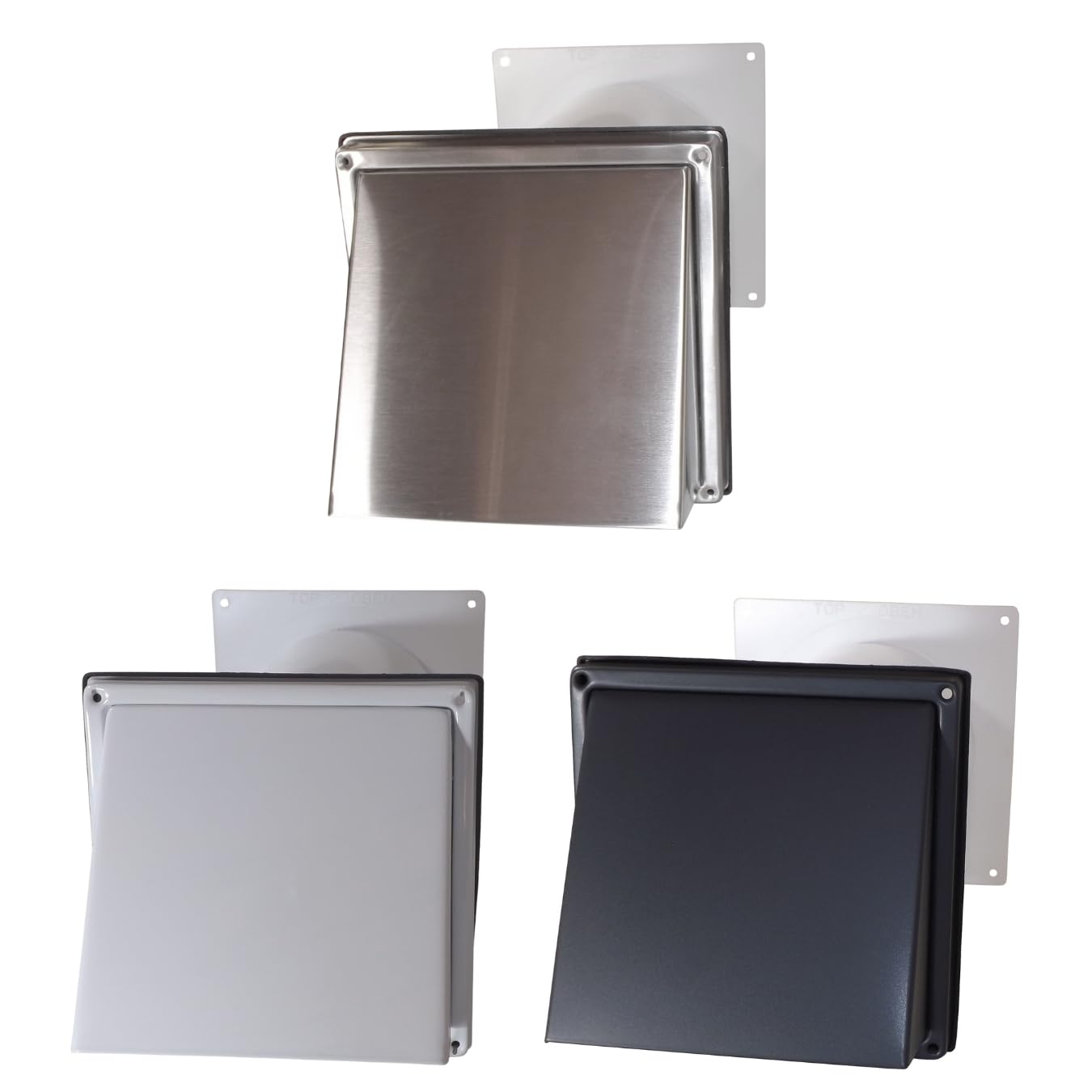 VentilationNord Mauerkasten Set mit Mauerkasten 150, Kanal-Set, Flachkanal-Anschluss, Wetterschutz-Lüftungsgitter ohne Lamellen (Haube), Insektenschutz & Teleskoprohr Ø 150 | Mauerdurchführung Set