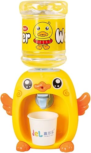 LUOZZY Mini dispensador de agua para niños, máquina de agua de rana cerdita de dibujos animados, fuentes de agua potable, juguetes para niños (pato)