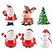 Produktbild Toyvian 12 Stücke Weihnachten Miniatur Ornament Weihnachtsmann Figur Rentier Schneemann Dekofigur Miniaturfiguren Tischdeko Sukkulenten Bonsai Blumentopf Micro Landschaft Dekoration
