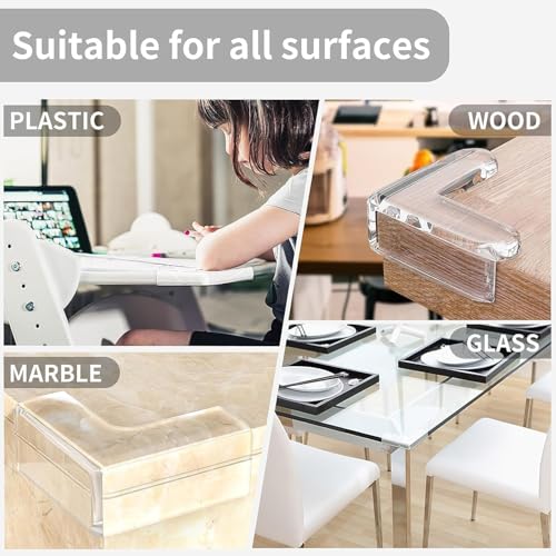 Image of Shivstor 3 PCS Corner Protector for Sharp Edges Transparent Baby Proofing Guards Soft Silicone & PVC Table Corner Protectors for Kids, Bed, Furniture Edge Protection Child Safety Bumper (3PCS)