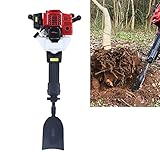 2 Stroke Gas Powered Excavator Tree Sapling Planting Shovel Drilling Machine 52cc Hand-held Garden Shovels Tree Digger Digging Machine Air-Cooled Single Cylinder (US Stock)