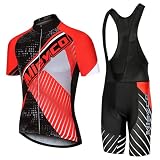 【Conception Spéciale pour le Cycling】 -- La bande réfléchissante améliore la visibilité lors de la conduite de nuit,meilleure protection. Zip pleine longueur avec système autobloquant pour une ventilation optimale lors des longues ascensions et des journées chaudes. Il y a 3 poches à l'arrière du haut de cyclisme qui facilite à mettre des petites chosese.