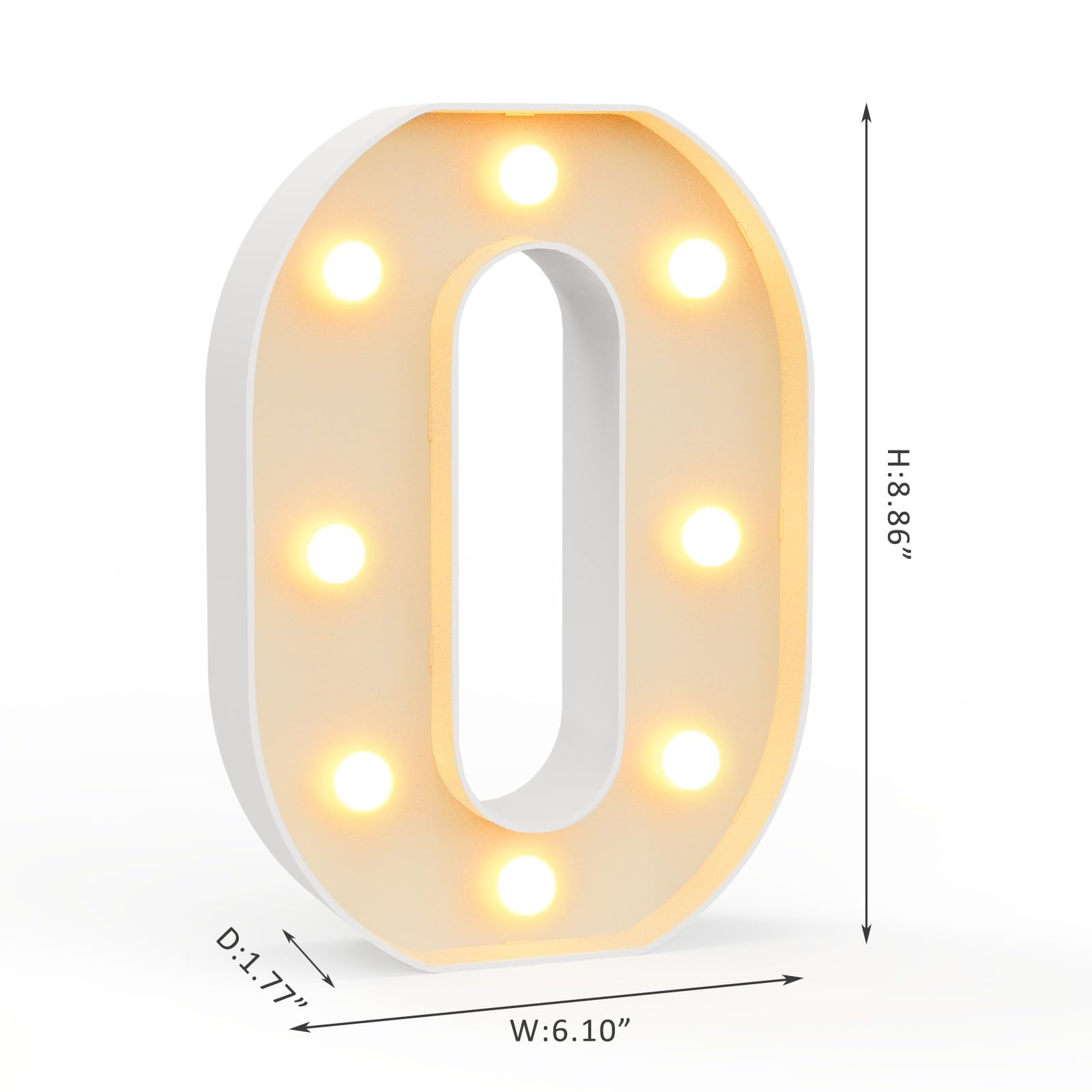 Ledido LED Light Up Marquee Numbers Sign - Cool & Warm Light up Numbers for 40th Birthday Decorations, LED Number Lights for Wedding Anniversary Grad Home Bedroom Table Wall Party Decor, Number 40 — view 2
