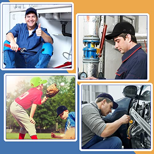 3 Pcs Bump Cap Baseball Hat Style Hard Hat Helmet Safety Cap Breathable Lightweight Safety Hat For Men Women, Comfortable Head Protection Cap, 3 Colors #TOP6