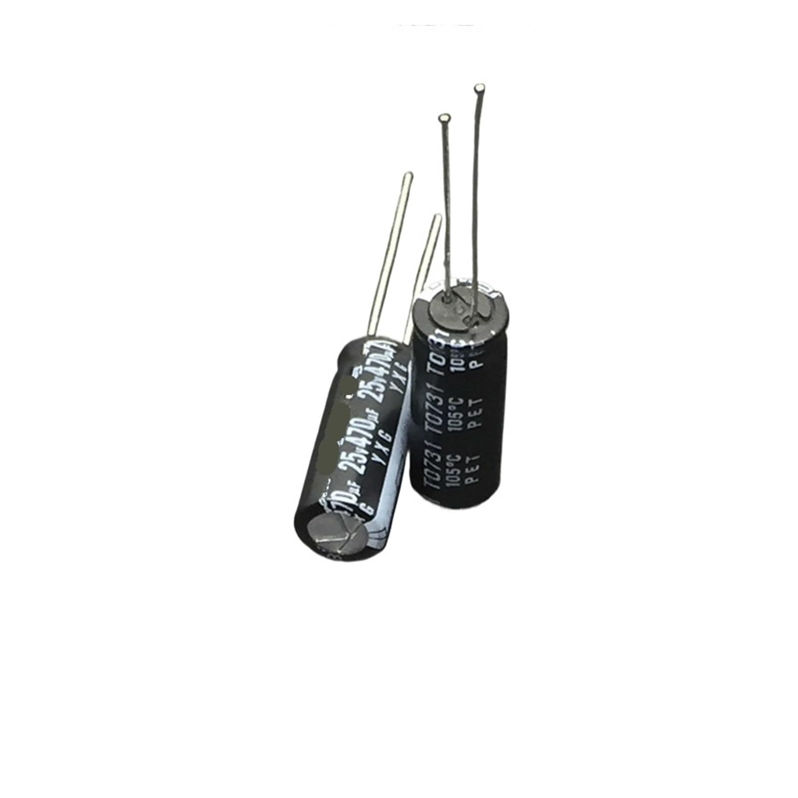 ICXLPMC 200pcs 470uF 25V YXG Series 8x20mm High Ripple Current Long Life 25V470uF Capacitor 25V470 uF