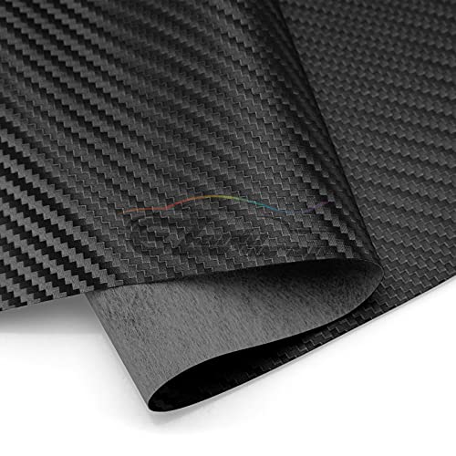 Ezauto Wrap 54"X300" (4.5Ftx25Ft) Black Fabric Carbon Fiber 54" Wide Cloth Marine Vinyl Plain Weave Upholstery Automotive Seat Cover #TOP1