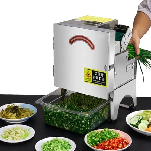 YXFAZPP Picadora eléctrica de Verduras, cortadora Comercial de Frutas, procesador de Alimentos para Cebolla de verdeo, apio y perejil, picadora de Col y Chile (A)