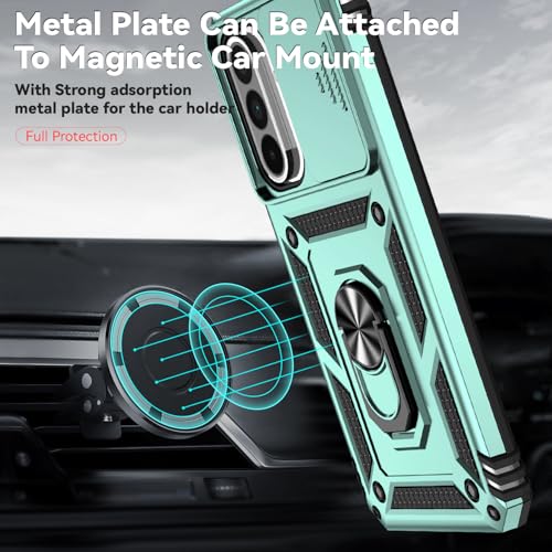 Coque pour Galaxy A36 5G vert antichoc rigide TPU avec anneau support - 3