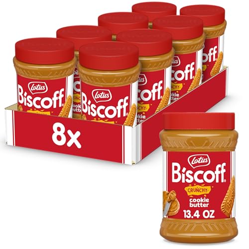 Lotus Biscoff, CRUNCHY Cookie Butter Spread, non GMO + Vegan,