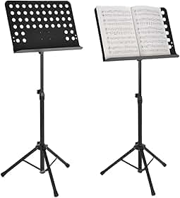 Estante Partitura Reforçada Maestro Púlpito Porta Partitura Ajustável Pedestal para Livros Pastas Bíblia Suporte de Chão Profissional Estável Dobrável Portátil para Música Igreja Orquestra