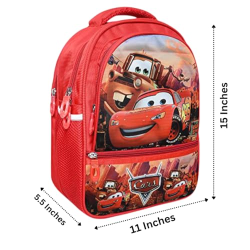 Image of Stylbase Cartoon Printed School Bag for Boys and Girls | Waterproof Backpack Bag for Travelling Sports | Kids Bag Ideal for UKG Nursery 1st Class | School Bags for 5 7 Years 15 Inches