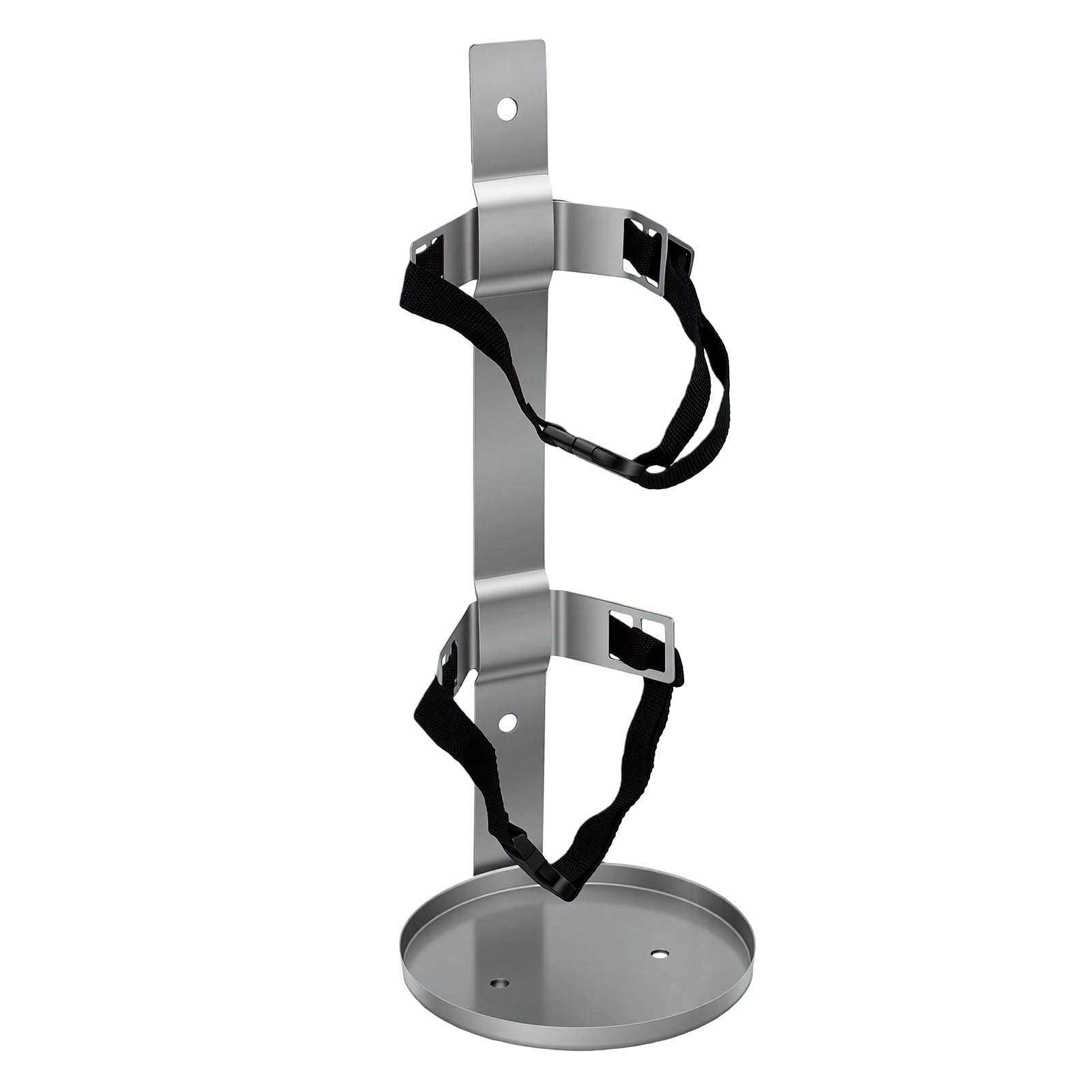 ASHATA Uchwyt ścienny do Gaśnicy z półką, Stal Nierdzewna, do Montażu | Adjustable Fire Extinguisher Holder, 17cm Tray, for 5-6kg Extinguishers, Marine Use
