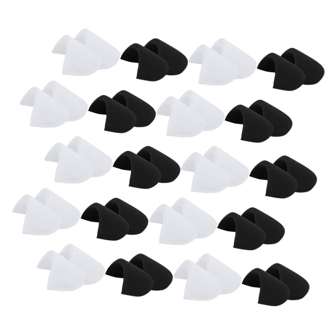 JEWEDECO Sewing Accessories 20 Pairs of Supple Sponge Shoulder Pads for Women's Men's Clothing