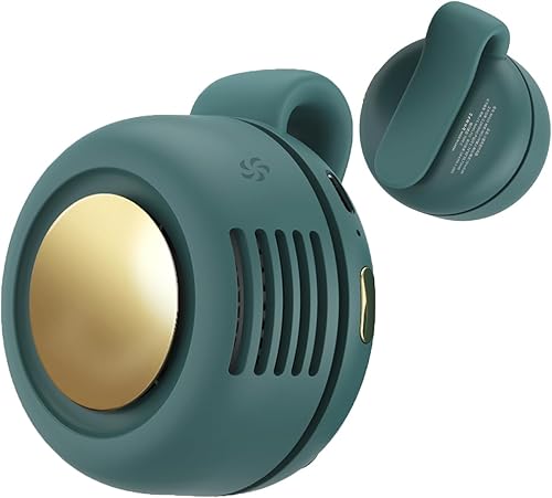 Ventilador portátil, ventilador de clip de carga USB, mini ventiladores silenciosos de 3 velocidades, ventiladores sin aspas giratorios de 360