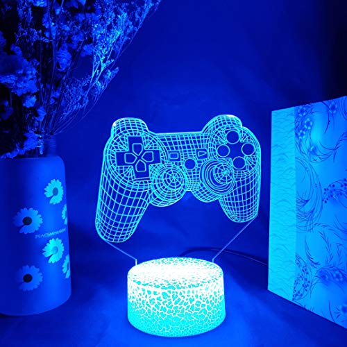 Videospiel Joystick PS5 Ctroller Gamepad Konsole Griff 3D LED Acryl Nachtlicht Schreibtisch Tischlampe Junge Fans Schlafzimmer Spielzimmer Kinder