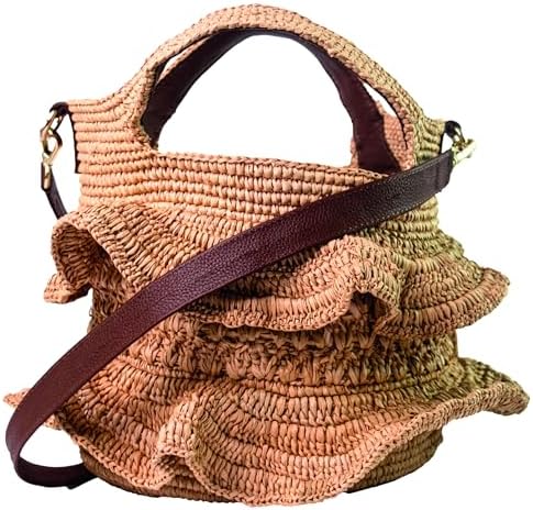 Record-Breaking National Health Care Fraud Takedown Charges 324 Defendants for $14.6 Billion in Alleged Fraud 9 Ruffle Medium Bag with Leather Strap, Beige Straw / Cognac Leathe...