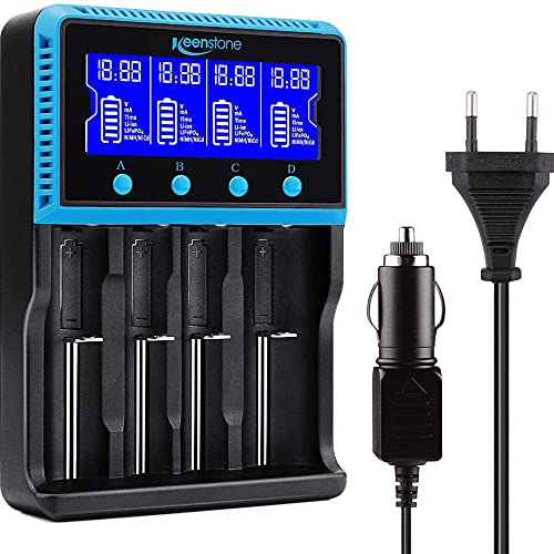 Chargeur LCD-2 AA/18650 3,7V/1,2V – écran Capacité (noir)