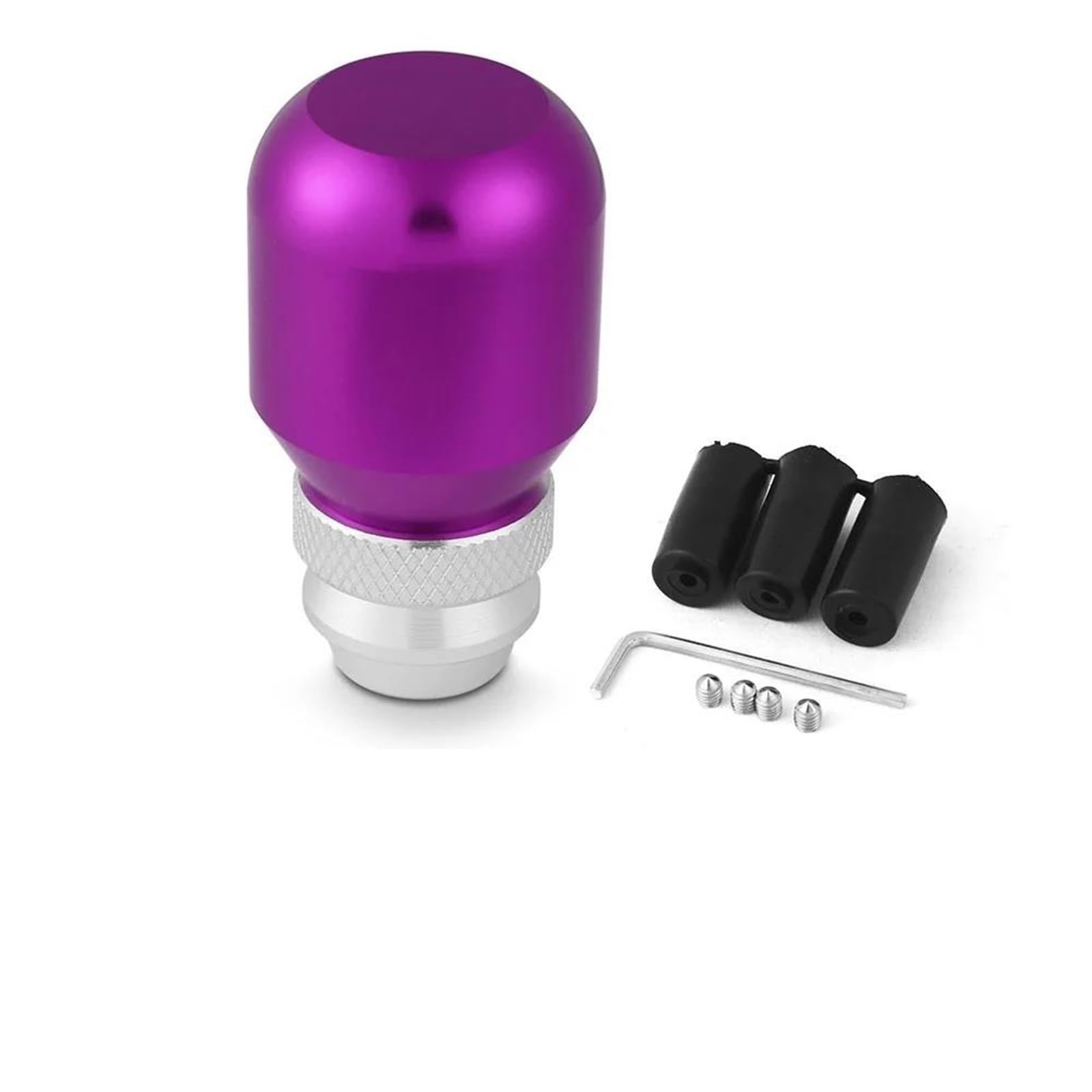 Fsozdbbpl Purple Automotive Parts Aluminum Shift Knob 7Cm-9.5Cm Adjustable Universal Manual Gear Shifter Lever Knob Universal Gear Shift Knob Shifter Lever(Purple)