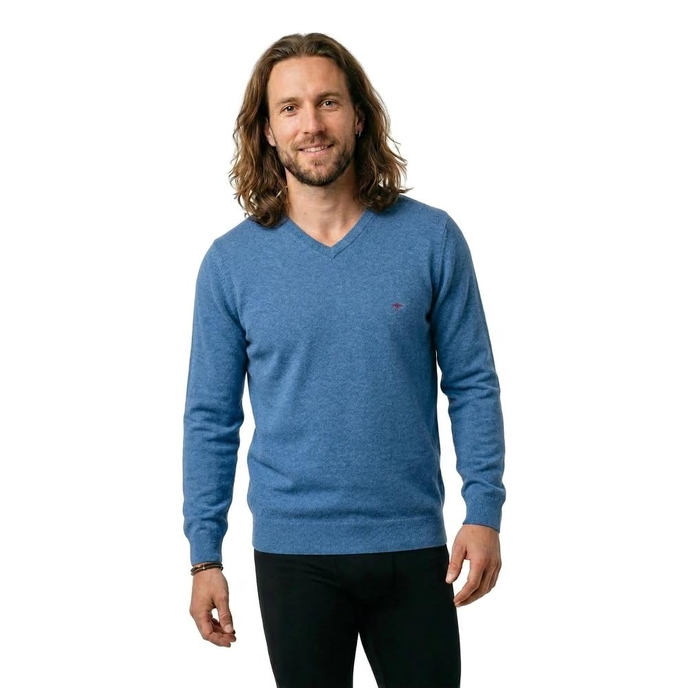 FYNCH-HATTON Pullover aus Merino-Kaschmir mit V-Ausschnitt