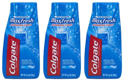 Colgate Max Fresh Liquid Toothpaste with Mini Breath Strips, Cool Mint - 4.6 oz - 3 pk