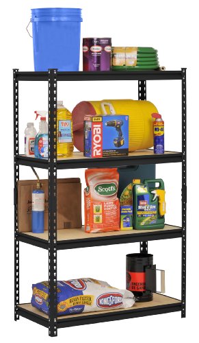 edsal ur-364blk heavy duty steel industrial shelving 3200 lbs capacity 3634 width x 6034 height x 1834 depth black