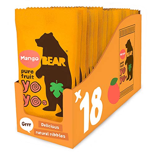 BEAR Mango Pure Fruit Yoyos 20g (Pack of 18)