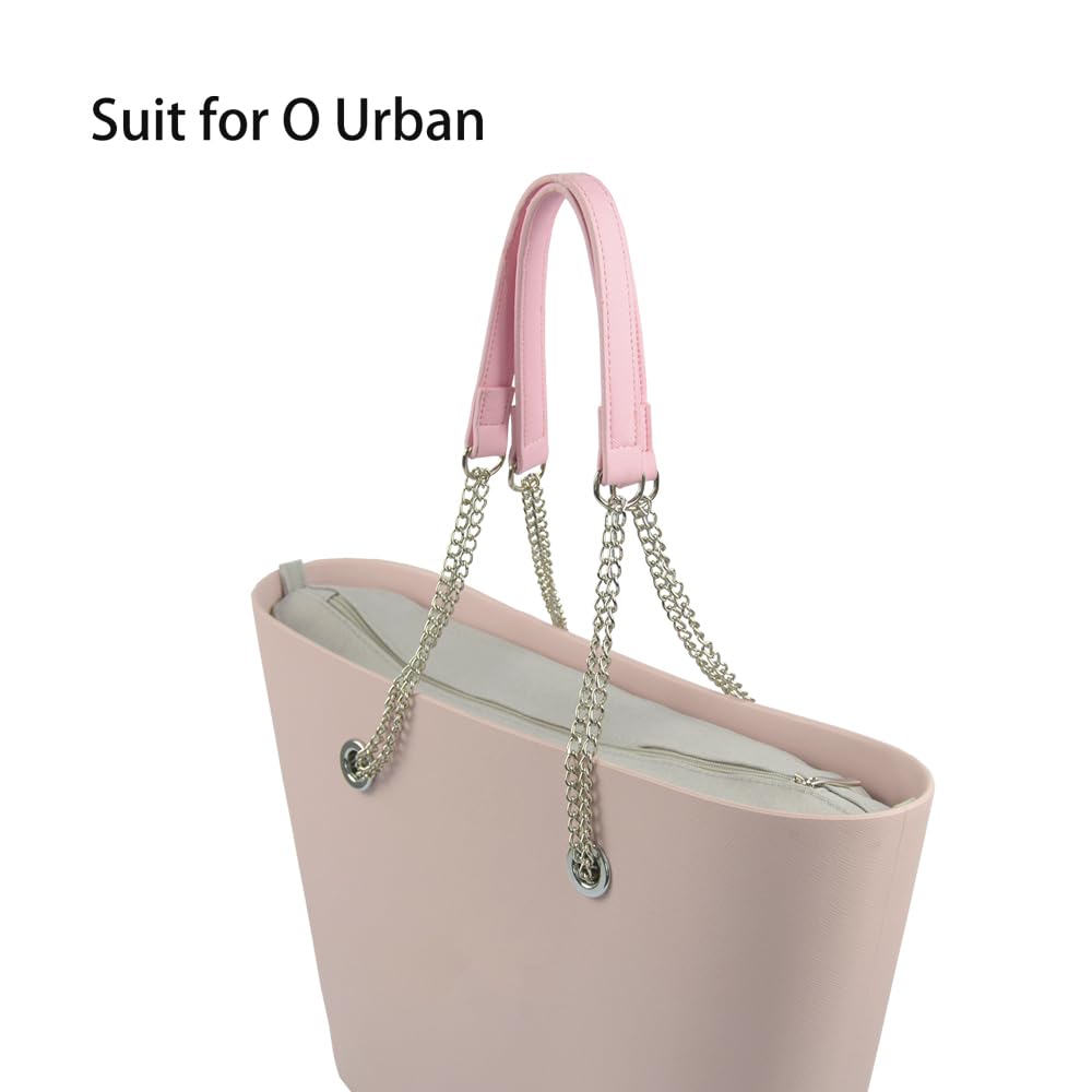 Nuevo forro interior de lona, bolsillo con cremallera para Obag Urban Organizer para big O Bag Urban Accesorios (Negro urbano grande)