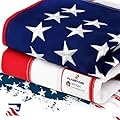 Sturdy American Flag 3x5 Ft Outdoor Heavy Duty,100% Made in USA American Flags ,Non Fading American Flags for Outside 3x5,Embroidered American Flag,3 by 5 America Flags Best High Wind all Weather US Flag,Indestructible America Flag Sewn Stripes and Embroi