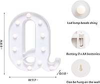 Vista 400 de Foaky LED Letter Lights Sign Marquee Light Up Letters Sign for Night Light Wedding/Birthday Party Battery Powered Christmas Lamp Home Bar