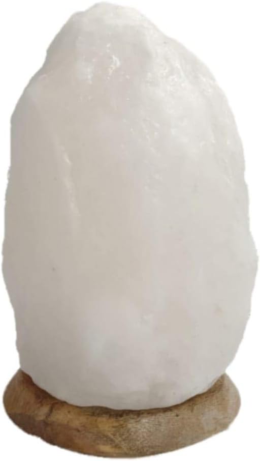 Premium Quality White Salt Lamp Natural Himalayan Crystal Light 1.5-2 Kg UK Standard Electric Fitting