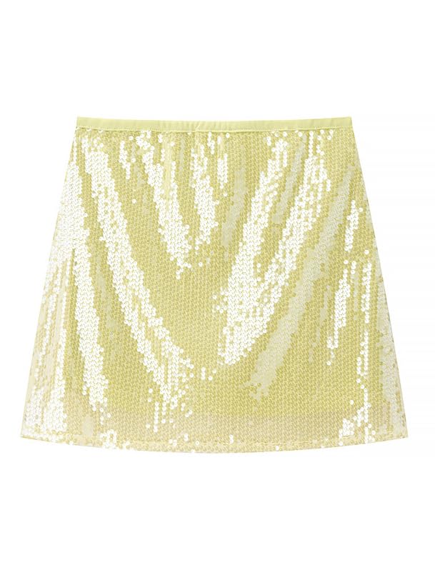 Sparkly Sequin Mini Skirt for Women Side Split Tie Up Sparkle Skirt Y2k Mcbling Glitter Streetwear Party Summer3