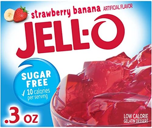 Amazon.com : Jell-O Zero Sugar Gelatin Dessert Mix, Strawberry Banana ...
