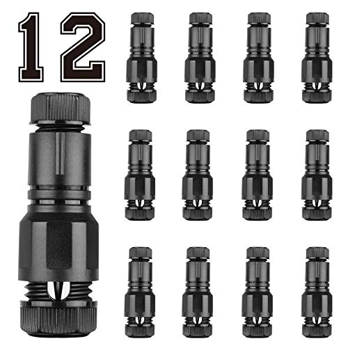 Deioxhy 12Pcs Low Voltage Wire Connectors Waterproof 12-20 Gauge Landscape Lighting Connector Cable Connector For Landscape Path Lights,Malibu Paradise Moonrays And Other Outdoor Lighting Accessories #TOP2